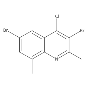 4-Chloro-3,6-dibromo-2,8-dimethylquinoline结构式
