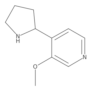 (r)-3-Methoxy-4-(pyrrolidin-2-yl)pyridine结构式