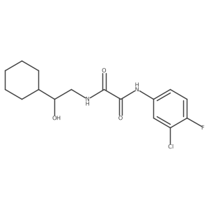N1-(3-chloro-4-fluorophenyl)-N2-(2-cyclohexyl-2-hydroxyethyl)oxalamide结构式