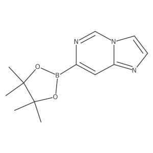 7-(4,4,5,5-Tetramethyl-1,3,2-dioxaborolan-2-yl)imidazo[1,2-c]pyrimidine结构式