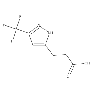3-[3-(trifluoromethyl)-1H-pyrazol-5-yl]propanoic acid Structure