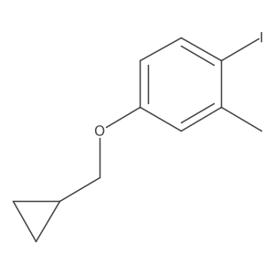 4-(Cyclopropylmethoxy)-1-iodo-2-methylbenzene结构式