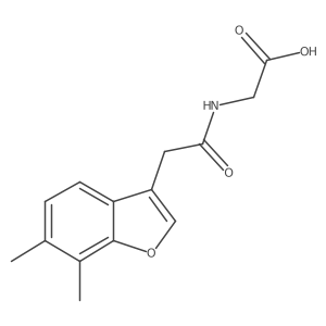 Glycine, N-[2-(6,7-dimethyl-3-benzofuranyl)acetyl]- Structure