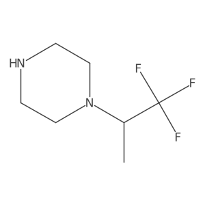 1-(1,1,1-Trifluoropropan-2-yl)piperazine结构式