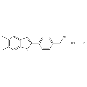 [4-(5,6-dimethyl-1H-1,3-benzodiazol-2-yl)phenyl]methanamine dihydrochloride结构式