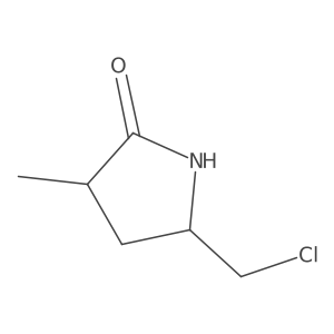 2-Pyrrolidinone, 5-(chloromethyl)-3-methyl-, (3S-cis)- Structure