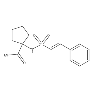 1-(2-Phenylethenesulfonamido)cyclopentane-1-carboxamide结构式