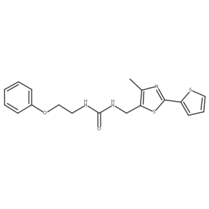 1-((4-Methyl-2-(thiophen-2-yl)thiazol-5-yl)methyl)-3-(2-phenoxyethyl)urea结构式