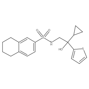 N-(2-cyclopropyl-2-hydroxy-2-(thiophen-2-yl)ethyl)-5,6,7,8-tetrahydronaphthalene-2-sulfonamide结构式