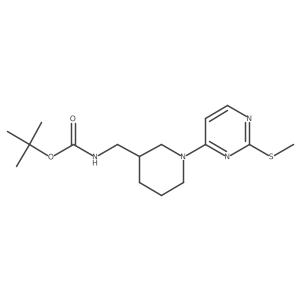 Tert-butyl ((1-(2-(methylthio)pyrimidin-4-yl)piperidin-3-yl)methyl)carbamate Structure