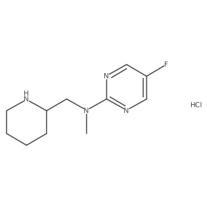 5-fluoro-N-methyl-N-(piperidin-2-ylmethyl)pyrimidin-2-amine hydrochloride Structure