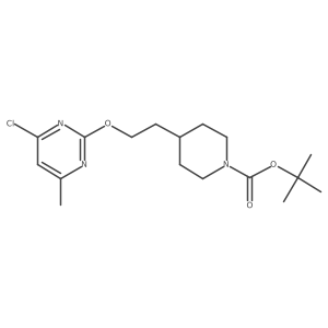 tert-Butyl 4-(2-((4-chloro-6-methylpyrimidin-2-yl)oxy)ethyl)piperidine-1-carboxylate Structure