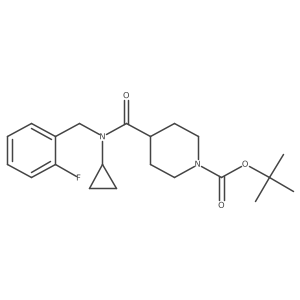 tert-Butyl 4-(cyclopropyl(2-fluorobenzyl)carbamoyl)piperidine-1-carboxylate结构式