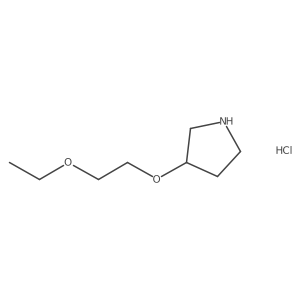 (3S)-3-(2-ethoxyethoxy)pyrrolidine hydrochloride Structure