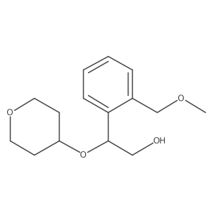 2-[2-(Methoxymethyl)phenyl]-2-(oxan-4-yloxy)ethanol Structure