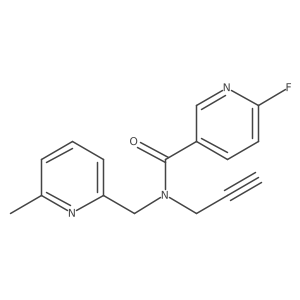 6-Fluoro-N-[(6-methylpyridin-2-yl)methyl]-N-prop-2-ynylpyridine-3-carboxamide结构式