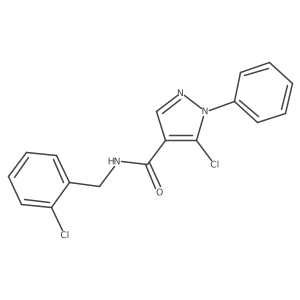 5-chloro-N-(2-chlorobenzyl)-1-phenyl-1H-pyrazole-4-carboxamide结构式
