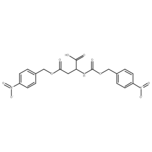 (S)-4-((4-Nitrobenzyl)oxy)-2-((((4-nitrobenzyl)oxy)carbonyl)amino)-4-oxobutanoic acid结构式