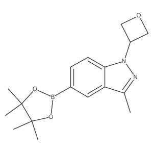 3-Methyl-1-(oxetan-3-yl)-5-(4,4,5,5-tetramethyl-1,3,2-dioxaborolan-2-yl)indazole Structure