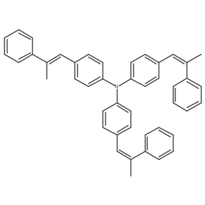 Tris(4-(2-phenylprop-1-en-1-yl)phenyl)amine Structure