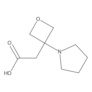 2-[3-(Pyrrolidin-1-yl)oxetan-3-yl]acetic acid Structure