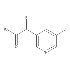 2-Fluoro-2-(5-fluoropyridin-3-yl)acetic acid Structure