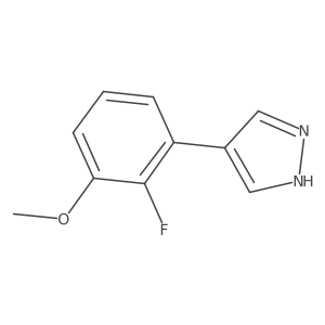 4-(2-fluoro-3-methoxyphenyl)-1H-pyrazole结构式