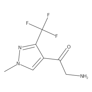 2-amino-1-[1-methyl-3-(trifluoromethyl)-1H-pyrazol-4-yl]ethan-1-one Structure