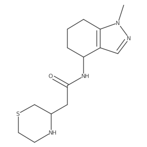 N-(1-Methyl-4,5,6,7-tetrahydro-1H-indazol-4-yl)-2-(thiomorpholin-3-yl)acetamide Structure