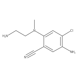 5-Amino-2-((2-aminoethyl)(methyl)amino)-4-chlorobenzonitrile结构式
