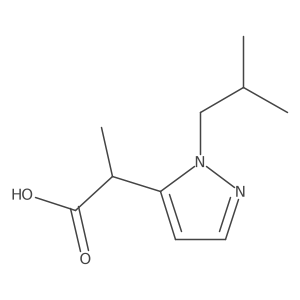 2-[1-(2-methylpropyl)-1H-pyrazol-5-yl]propanoic acid Structure