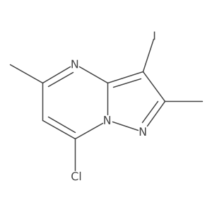 7-Chloro-3-iodo-2,5-dimethylpyrazolo[1,5-a]pyrimidine Structure