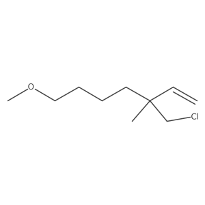 3-(Chloromethyl)-7-methoxy-3-methylhept-1-ene结构式