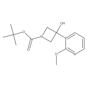 tert-Butyl 3-hydroxy-3-(2-methoxypyridin-3-yl)azetidine-1-carboxylate Structure