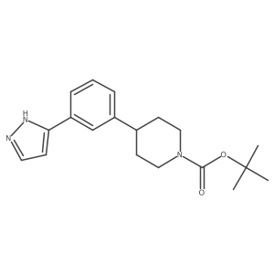 tert-Butyl 4-(3-(1H-pyrazol-5-yl)phenyl)piperidine-1-carboxylate Structure