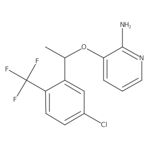3-[1-[5-Chloro-2-(trifluoromethyl)phenyl]ethoxy]-2-pyridinamine Structure