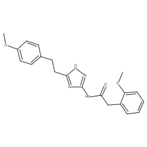 2-(2-methoxyphenyl)-N-{3-[2-(4-methoxyphenyl)ethyl]-1H-1,2,4-triazol-5-yl}acetamide结构式