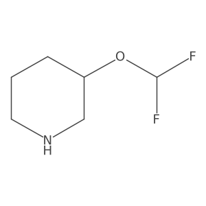 (3R)-3-(Difluoromethoxy)piperidine Structure