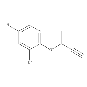 5-Bromo-6-(but-3-yn-2-yloxy)pyridin-3-amine Structure