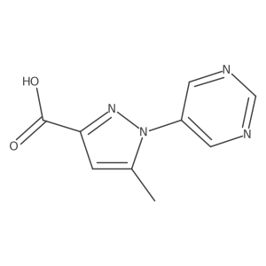 5-Methyl-1-(pyrimidin-5-yl)-1H-pyrazole-3-carboxylic acid Structure