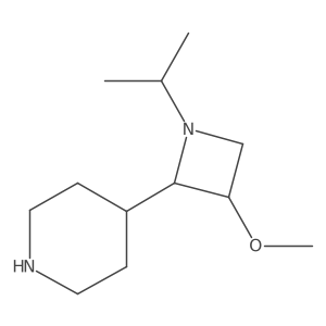 4-((2S,3S)-1-Isopropyl-3-methoxyazetidin-2-yl)piperidine结构式
