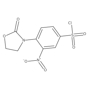 3-Nitro-4-(2-oxo-1,3-oxazolidin-3-yl)benzene-1-sulfonyl chloride结构式