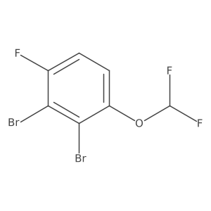 1,2-Dibromo-3-difluoromethoxy-6-fluorobenzene结构式