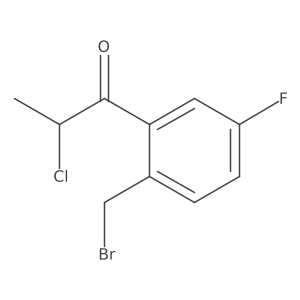 1-(2-(Bromomethyl)-5-fluorophenyl)-2-chloropropan-1-one Structure