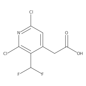 2-(2,6-Dichloro-3-(difluoromethyl)pyridin-4-yl)acetic acid Structure