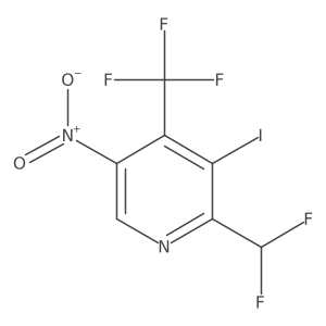 2-(Difluoromethyl)-3-iodo-5-nitro-4-(trifluoromethyl)pyridine Structure