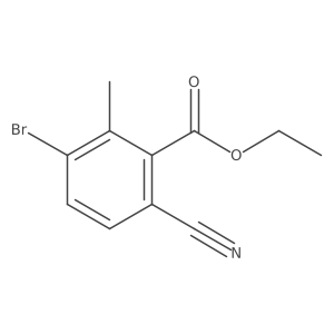 Ethyl 3-bromo-6-cyano-2-methylbenzoate Structure