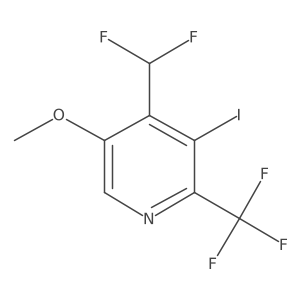 4-(Difluoromethyl)-3-iodo-5-methoxy-2-(trifluoromethyl)pyridine Structure
