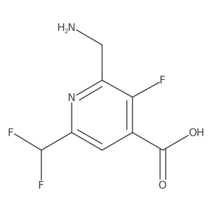 2-(Aminomethyl)-6-(difluoromethyl)-3-fluoropyridine-4-carboxylic acid Structure