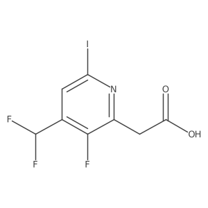 2-(4-(Difluoromethyl)-3-fluoro-6-iodopyridin-2-yl)acetic acid结构式